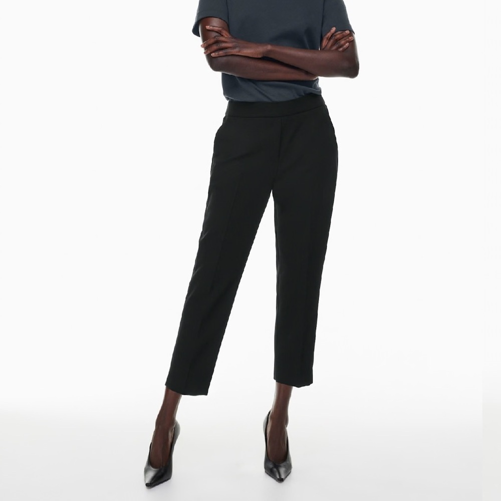Aritzia Babaton Conan Cropped Trousers Dark Green - Picture 9 of 12